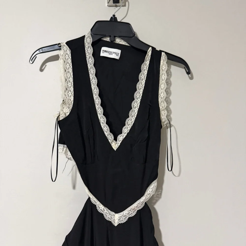 Princess Polly Keila Maxi Black Dress Size 2 - Picture 5 of 5